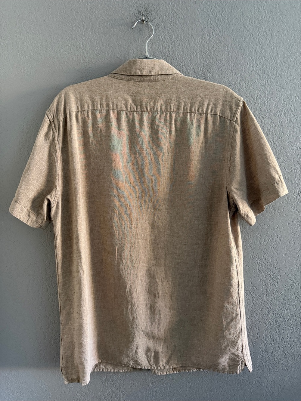 Banana Republic Men’s Linen Shirt Button Up – Short Sleeve Summer Shirt Size M - Picture 3 of 5